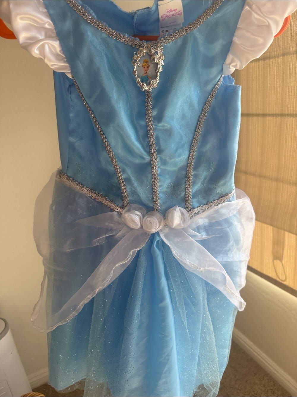 Disney Cinderella Girls Costume Dress with Silver Trim